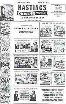 Hastings Drive-In Theatre - Ad